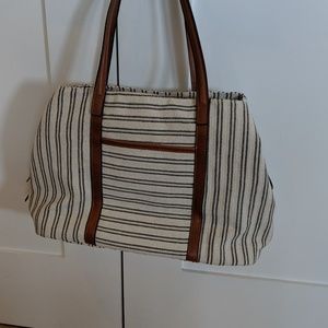 Anchorage Striped Canvas Tote - Street Level